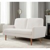 56" Velvet European Style 2-Seater Loveseat Sofa for Living Room, Apartment or Office with Sleek Design, Modern Vintage Flair - 3 of 4