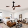 TOBILI Hot sales 42 Inch Modern Black Ceiling Fan With Light 3 Solid Wood Blades - 2 of 4