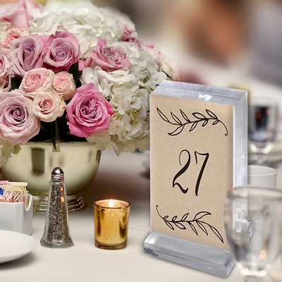 Clear Acrylic Block Frame with Base, 5" x 7"