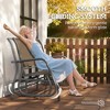 2-Person Outdoor Glider Bench, Patio Double Swing Rocking Chair Loveseat with Steel Frame - 4 of 4