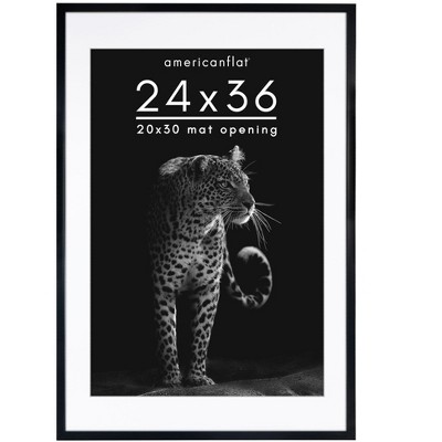 Americanflat Gallery-Style Picture Frame with Mat to Secure Artwork, Prints, and Photos