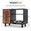Large Pet Dog Food Storage Cabinet,Storage Cabinet With Stainless Steel Double Pull Out Raised Dog Bowls For Living Room,Bedroom-Cuddlewood - 4 of 4