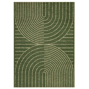 Modern Rainbow Easy Jute Area Rugs, Washable Natural Contemporary Indoor Outdoor Carpet for Living Room Farmhouse Patio Backyard RV - 1 of 4
