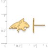 Black Bow Jewelry 14k Yellow Gold Plated Sterling Silver Montana State Bobcats NCAA Post Earrings - 2 of 3