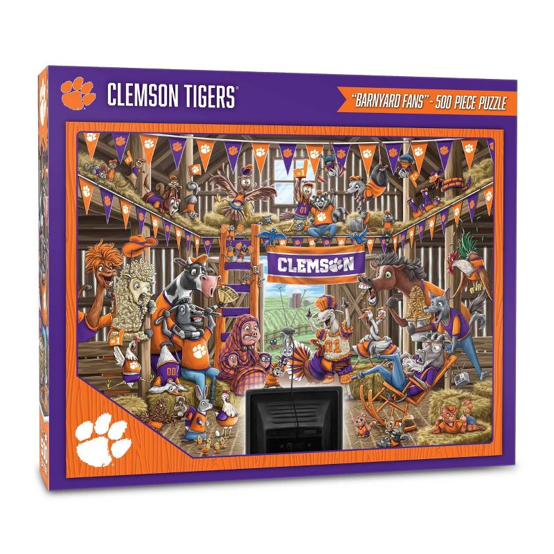 NCAA Clemson Tigers Barnyard Fans 500pc Puzzle, 1 of 4