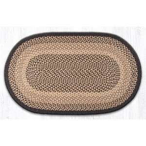 Earth Rugs Oval Braided Rug – Chocolate & Natural Tones, Handcrafted Jute Rugs - 1 of 1