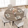 Nasitip 47" Round Industrial Dining Table for 4–6, Rustic Wooden Kitchen Table with Sturdy Metal Frame (No Chairs) - 2 of 3