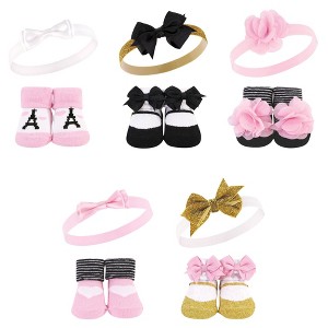 Hudson Baby Girl Headband and Socks Giftset, Paris, One Size - 1 of 4