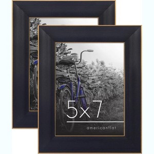 Americanflat 2 Pack Picture Frame with polished glass - Available in a variety of Sizes and Colors - 1 of 4