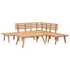vidaXL Garden Sofa Set Natural, dark gray, white - 4 of 4