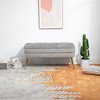 Upholstered Fabric Storage Ottoman with Safety Hinge, Entryway Padded Footstool, Storage Bench for Living Room & Bedroom - 2 of 4