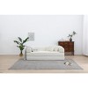 Dolonm 77.9 in. Corduroy Convertible Sleeper Sofa Bed -Foldable 3-Seat Couch with Fixed Frame & Cylindrical Pillow for Living Room, Bedroom - 4 of 4