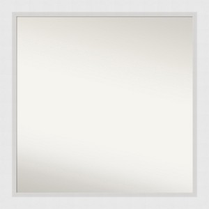 Amanti Art Blanco White Non-Beveled Wood Bathroom Wall Mirror - 1 of 4