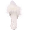 Memoi Women's Mona Marabou Hard Sole Slender Heel Slipper - 4 of 4