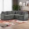 Merax L-Shaped Sectional Sofa Bed with Pull-Out Sleeper and Hidden Storage - 2 of 4