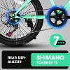 BestParts 20 Inch Kids Mountain Bike, 7-Speed Bicycle with Front Suspension, Disc & V Brake, for Teens Age 8–12, Green Steel Frame - 4 of 4