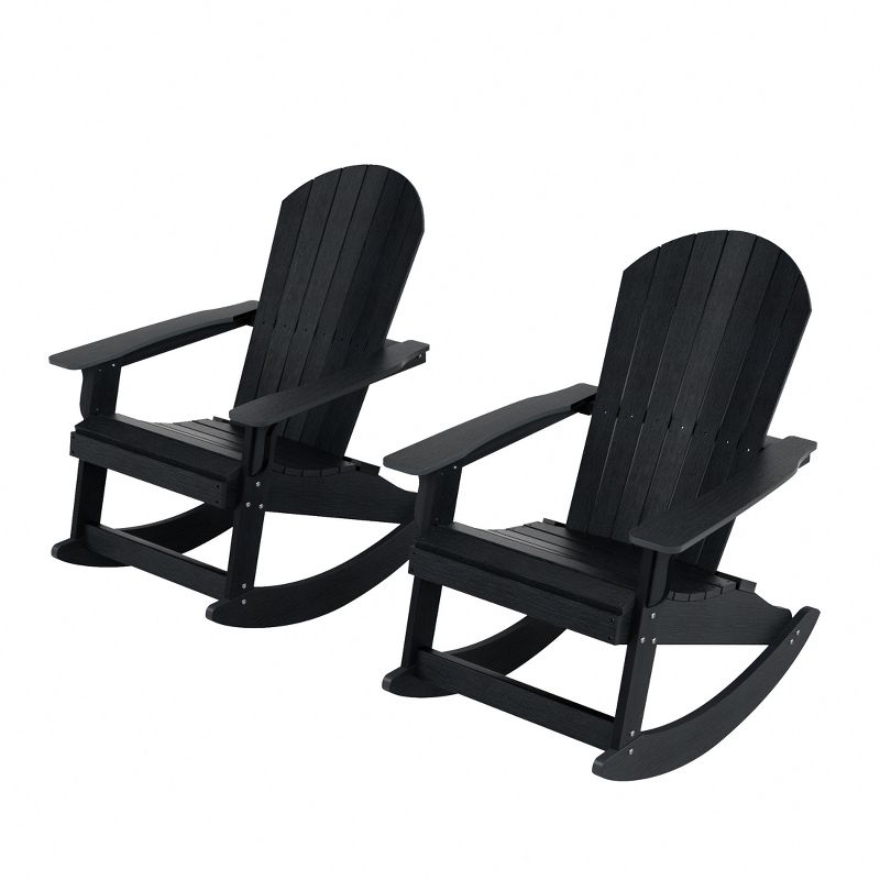 WestinTrends 2-Piece Outdoor Patio All-weather Adirondack Rocking Chair Set, 3 of 4