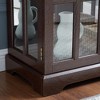 ChicFurnit Decorative Storage Cabinet Curio Display Cabinet with Adjustable Shelves for Home Decor, Brown, 35.83"*20.28"*9.06" - 4 of 4