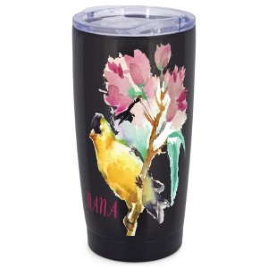 Elanze Designs Nana Watercolor Bird Flower Family Love Wrap-Around Design 20 Ounce Stainless Steel On-The-Go Coffee Mug, Thermal Travel Tumbler with - 1 of 4
