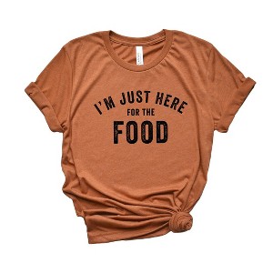 Simply Sage Market Women's I'm Just Here for the Food Short Sleeve Graphic Tee - 1 of 4