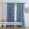 HLC.ME Ashley Floral Patterned Window Rod Pocket Curtains - Light Blocking Darkening Window Panels, Set of 2 - 3 of 4