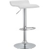 PAGED Counter Height Bar Stools White Upholstered Adjustable Counter Stools with Sturdy Base for Home Pub - 4 of 4