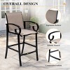 Crestlive Products Sunbrella Outdoor Bar Stool Set of 2 Aluminum Patio Counter Height Barstools - 4 of 4