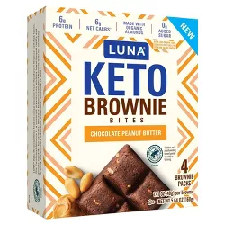 Luna Keto Brownie Bites Chocolate Peanut Butter - 4pk