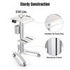 Yescom 2 Tiers Medical Trolley Mobile Medical Cart Rolling Cart Lab Dental Spa Salon - 4 of 4