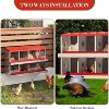 Chicken Nesting Box, 8 Holes Nesting Boxes with Bracket Legs, Easy Egg Collection, Easy Cleaning, Chicken Laying Boxes for Chicken Coop Hens, Red - 3 of 4