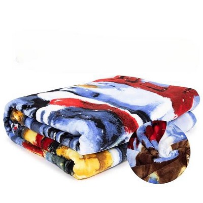 Snowman and Friends Christmas Fleece Throw Blanket 50" x 60"