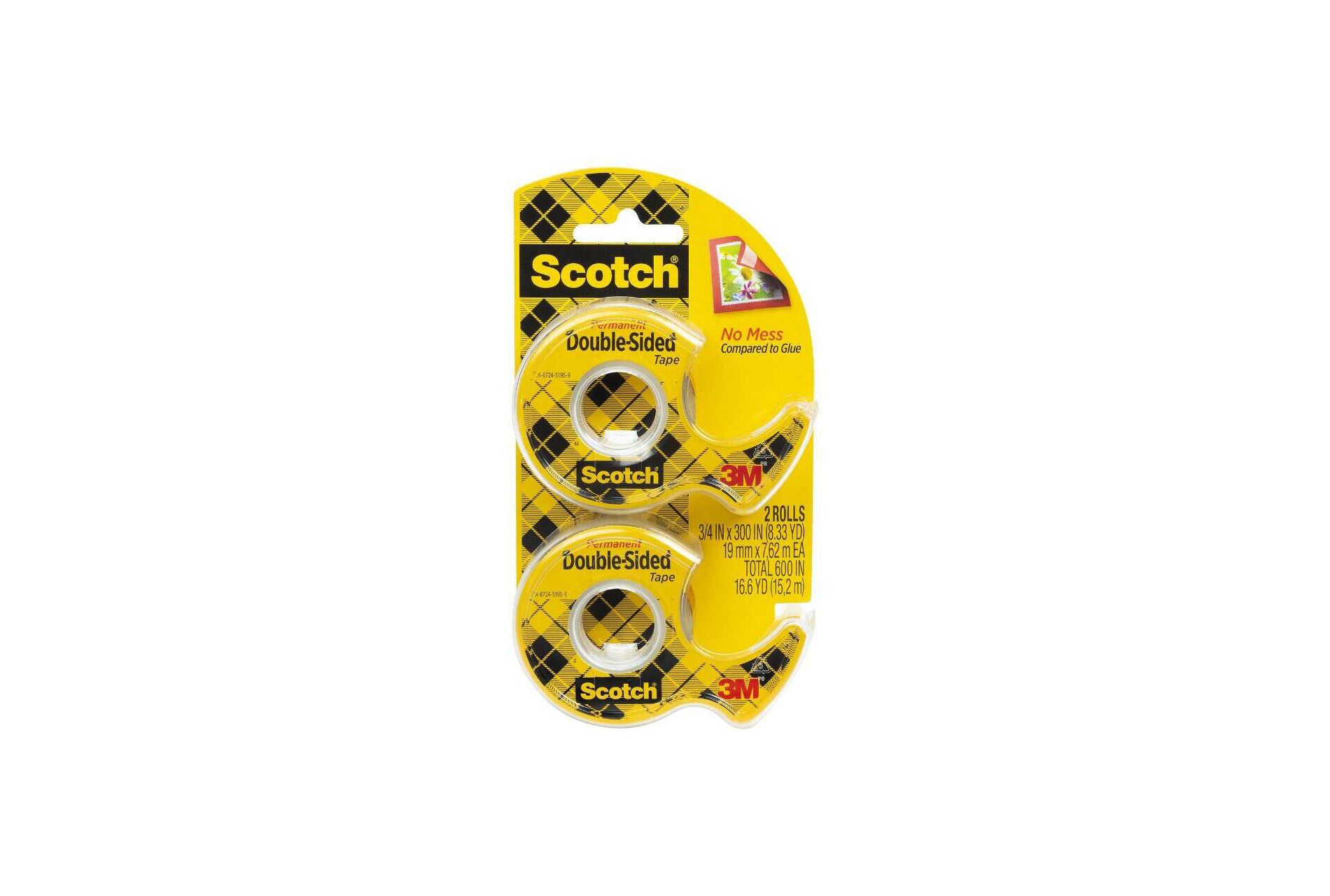 Scotch Double Sided Tape with Dispenser 2pk
