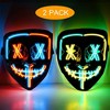 Mask, Halloween LED Mask, 2 Pcs, for Festival Cosplay,  Halloween Costume, Masquerade Parties - 4 of 4