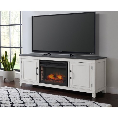 Del Mar White And Gray 70 Tv Stand With Electric Fireplace - Martin  Svensson Home : Target