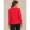 INSPIRE CHIC Women's Elegant Long Sleeve V Neck Work Office Blouse - image 3 of 4