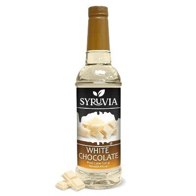 Syruvia White Chocolate Syrup - 25.4 fl oz. Premium Flavoring Syrup For Coffee