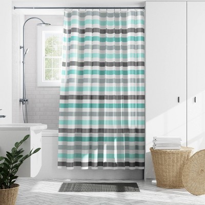 Cabana Striped Peva Shower Curtain - Zenna Home