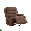 Swivel Rocker Recliner Chair with Massage and Heat 360° Oversized Recliner Single Sofa Seat - 2 of 4
