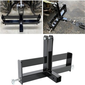 COZONY 3 Point Trailer Hitch with 2" Receiver, Category 1 Quick Hitch Adapter, Heavy Duty Drawbar, Suitcase Weight Brackets, Tractor Attachment - 1 of 4