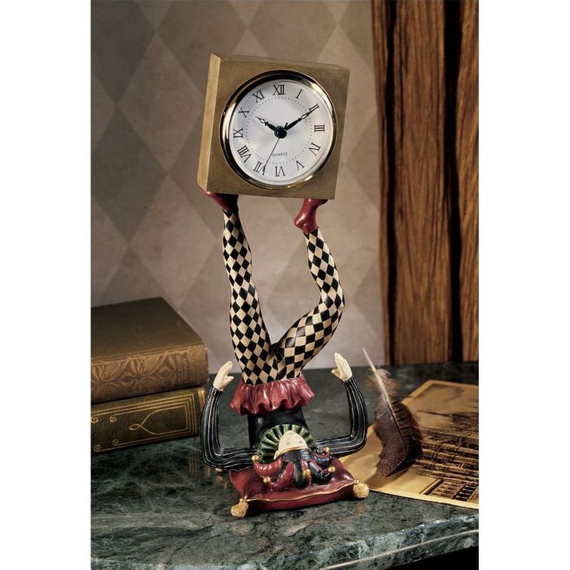 Design Toscano Juggling Time Harlequin Jester Sculptural Clock, 2 of 4