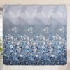Navy Blue Floral Quilt Set, Queen Size, 3 Pieces, Soft Microfiber, Lightweight Grayish Blue Gradient - 4 of 4