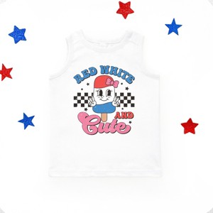 The Juniper Shop Red White And Cute Popsicle Youth Tank Top - 1 of 4