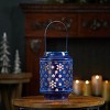 Snowflake Punched Metal Candle Lantern 9.5"H - 2 of 2