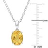 EVERLY JEWELRY | Sterling Silver Pendant with Gemstone and Created Gemstone – Multiple Stone Options - 3 of 4