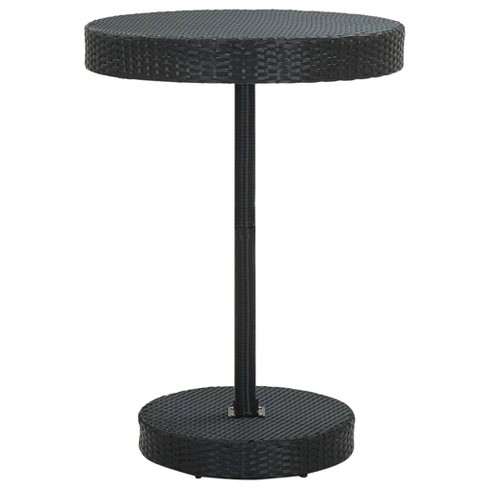 vidaXL Patio Table Black 29.7 in.x41.7 in. Poly Rattan - image 1 of 4