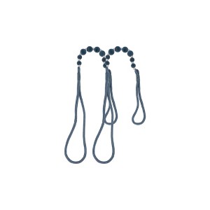 Unique Bargains Bead Curtain Tie Polyester Planted Pearl 2 Pcs - 1 of 4