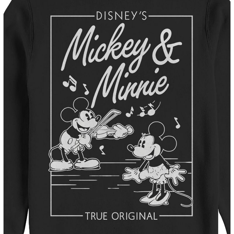 Men's Mickey & Friends Playing Violin Music Poster Sweatshirt, 2 of 5