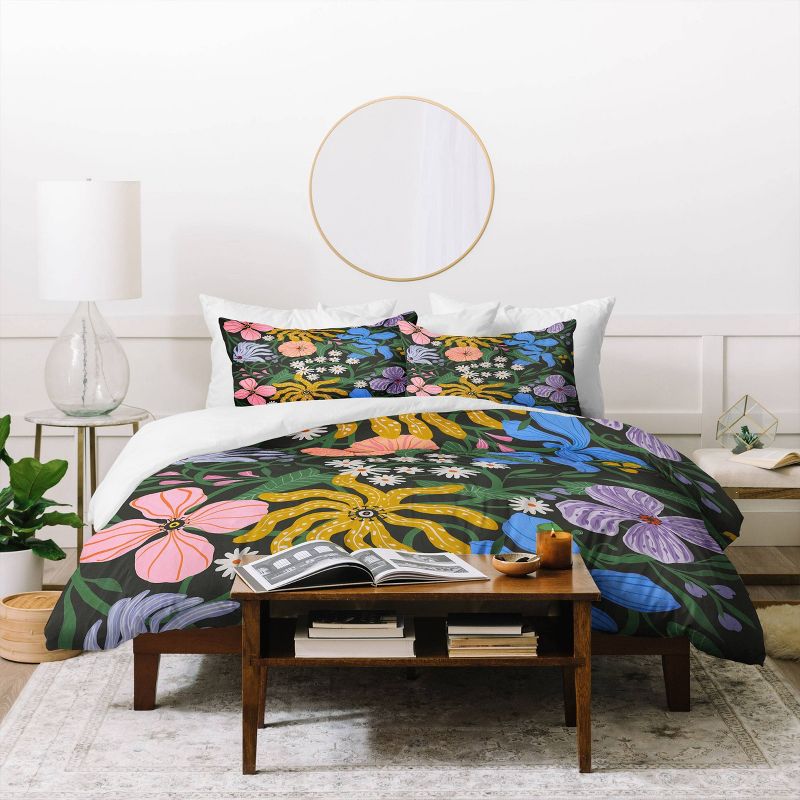 Deny Designs Megan Galante Merrick Floral Duvet Cover Bedding Set Blue, 5 of 6