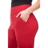 Rekkuna Women's Pull-On Wide Leg Dress Pants – Mid-Rise Stretch Slacks with Front Pockets and Flattering Fit - 4 of 4