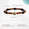 Halloween Gothic Stretch Bracelet with Pumpkin Skull Charms, 8MM Natural Gemstone Bead Bracelet Unisex - 2 of 4